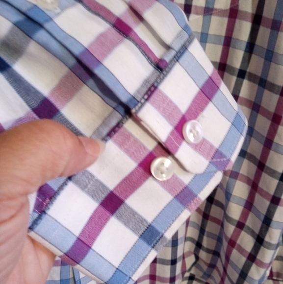 Van Heusen plaid long sleeve button down shirt men's size XXL - Picture 3 of 6